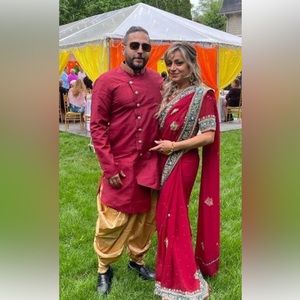 Men’s “like new” Indian clothing, matching to smaller (dad/son)